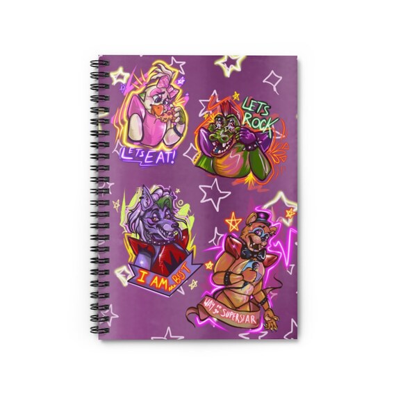 Main Animatronics: FNAF Security Breach Spiral Notebook 