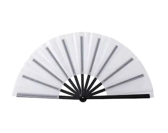 Large 13" Clacking Fan | Sublimation Polyester, Party Rave Accessory