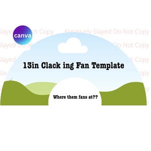 13 inch Clacking Fan Template | Clacking Fan| Where Them Fans at?
