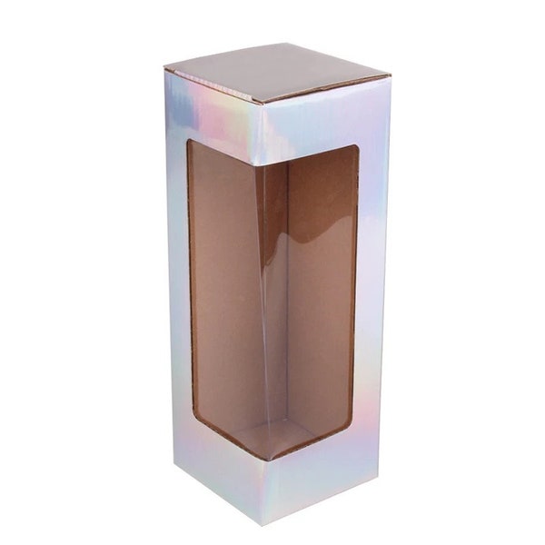 Defective.. Holographic Tumbler Box with Clear Display Window for 20oz tumbler | Display Box | Decorative Box| Gift Box