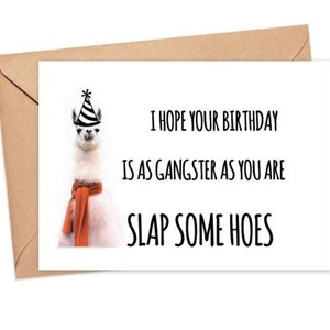 Birthday llama Card, Digital file ONLY