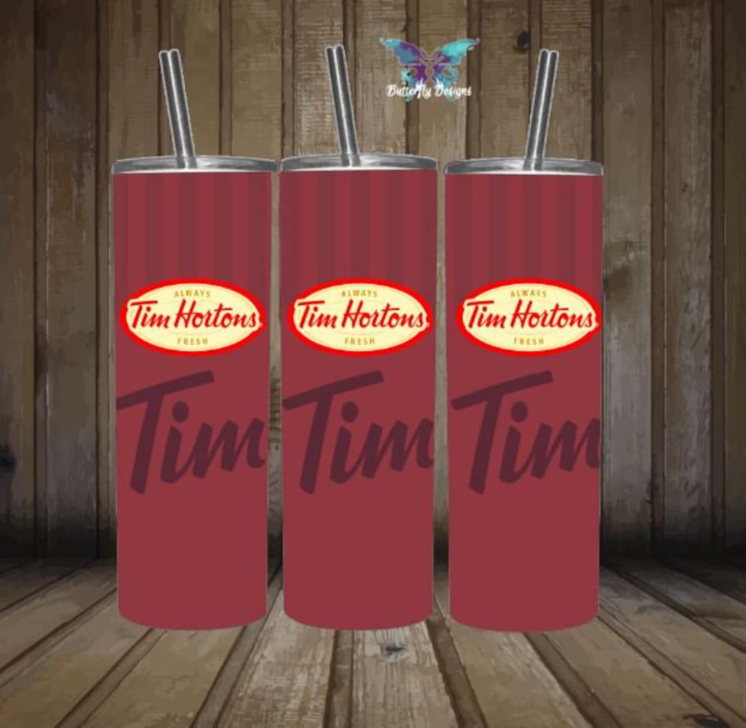 Timmies Tim Hortons 20 Oz Skinny Tumbler Digital File Etsy Canada