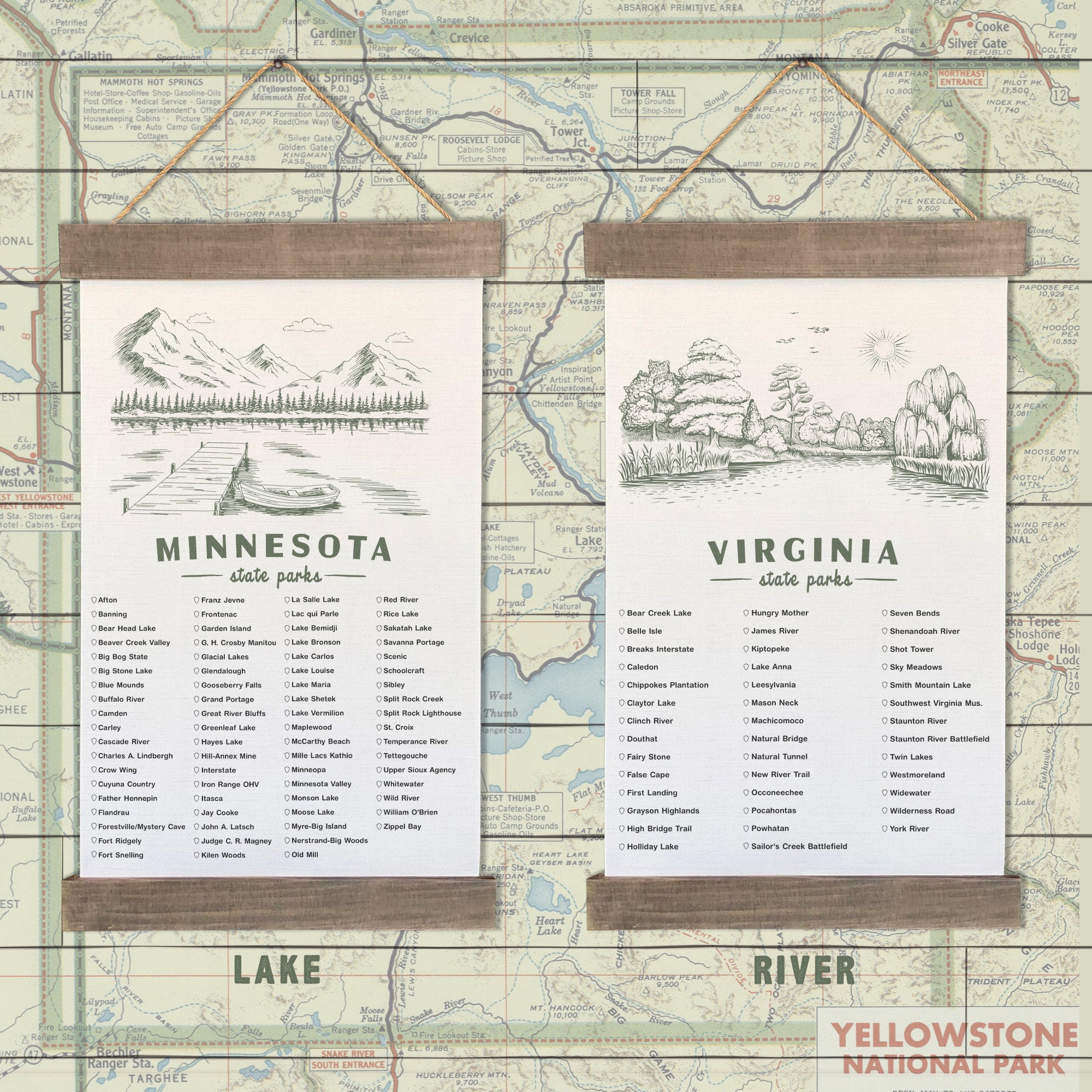 MO State Park Checklist Poster Missouri Camping Gifts for the | Etsy