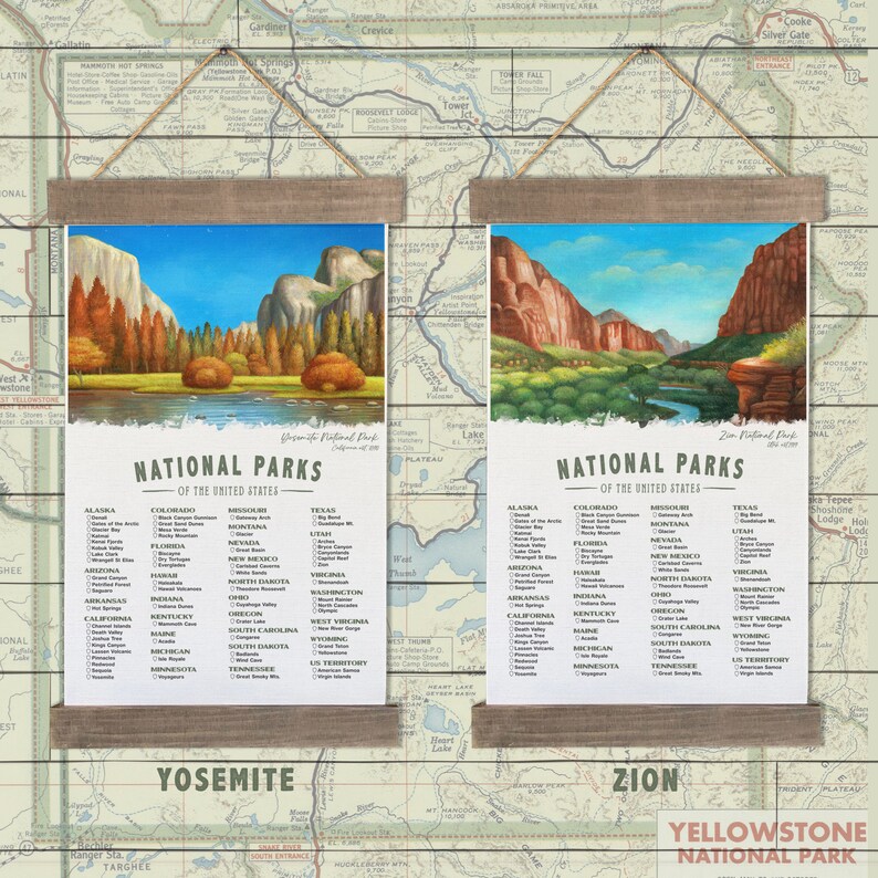 Glacier National Park Checklist Poster, Wall Art, US National Parks Check List image 10