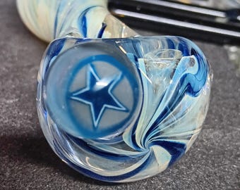 Cowboys Glass spoon Pipe