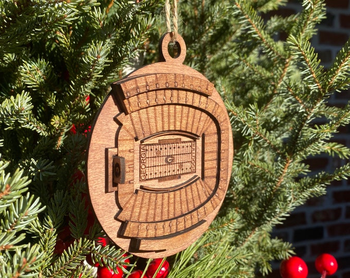 UGA Ornament UGA Stadium Christmas Gift Custom Engraving Sports Stadiums - Etsy