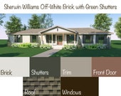 SHERWIN WILLIAMS Exterior Paint Colors with Off White Brick