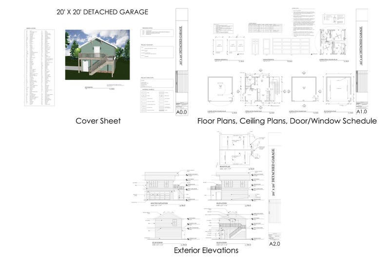 Detached Garage With 1 Bedroom Apartment Above 21'x21' - Etsy