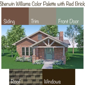 SHERWIN WILLIAMS Exterior Paint Colors for Red Brick