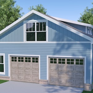 Detached Garage with 1 Bedroom Apartment Above 26.5&#39;x28&#39; - with Interior Elevations