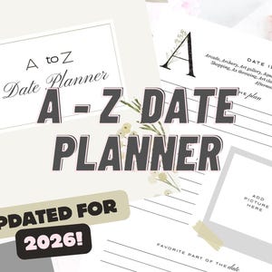 ABC Dating-Planer | A - Z Daten | Planer für ABC Dating | A bis Z Date-Planer