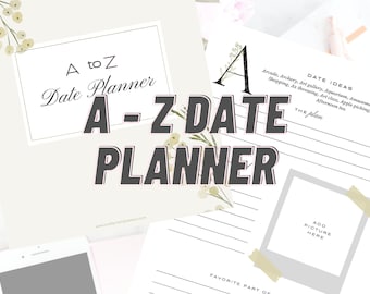 ABC Dating Planner | A - Z Dates | Planner for ABC Dating | A to Z Date Planner