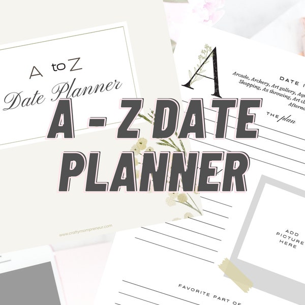 ABC Dating Planner | A - Z Dates | Planner for ABC Dating | A to Z Date Planner