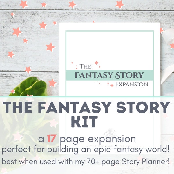 Printable Fantasy Workbook | Writing Fantasy Workbook| Writing a Fantasy Novel Workbook | Digital Workbook