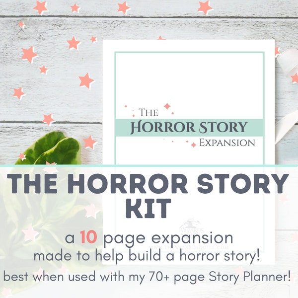 Printable Horror Workbook | Writing Horror Workbook| Writing a Horror Novel Workbook | Digital Workbook