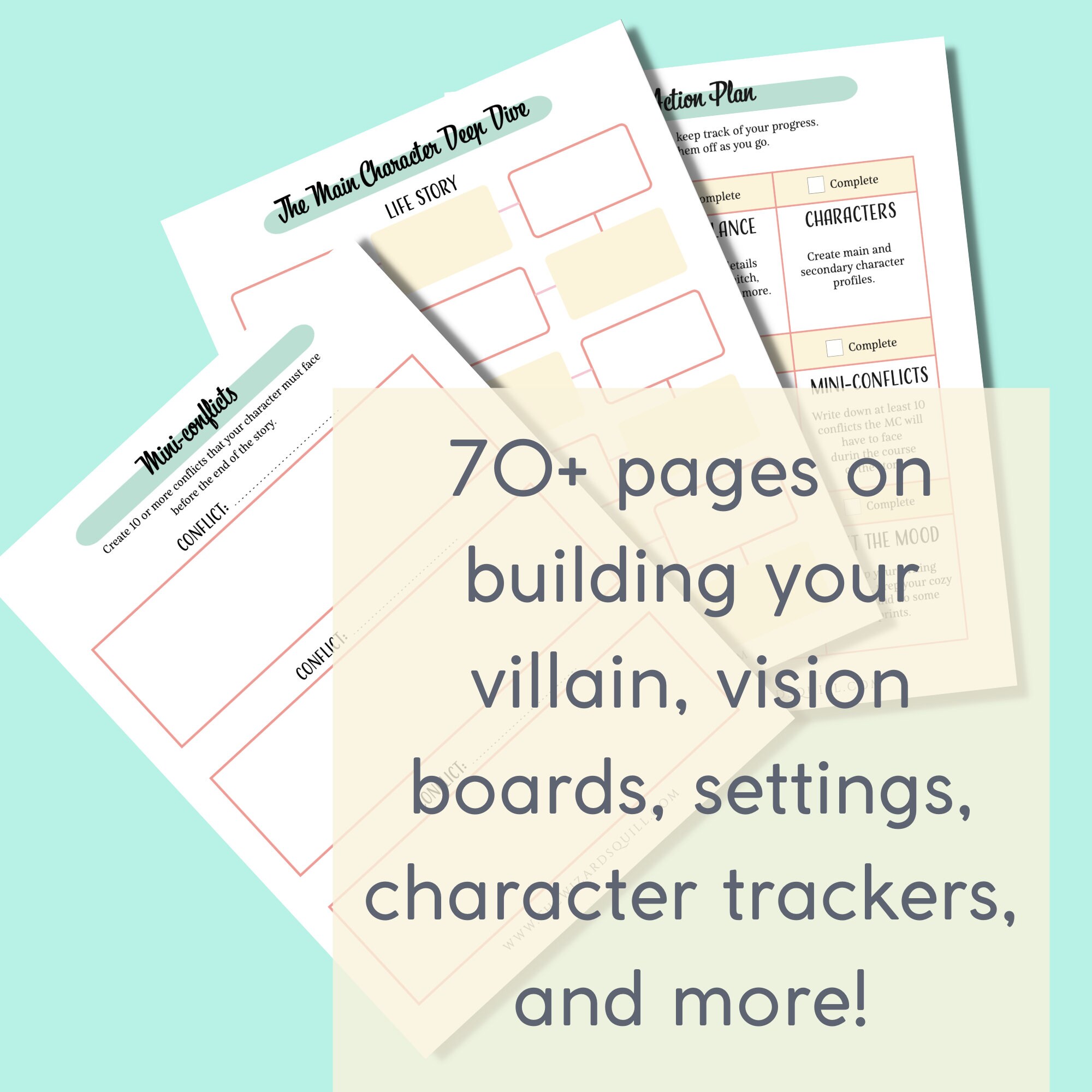 Printable Write a Novel Workbook Writing a Novel Novel Etsy