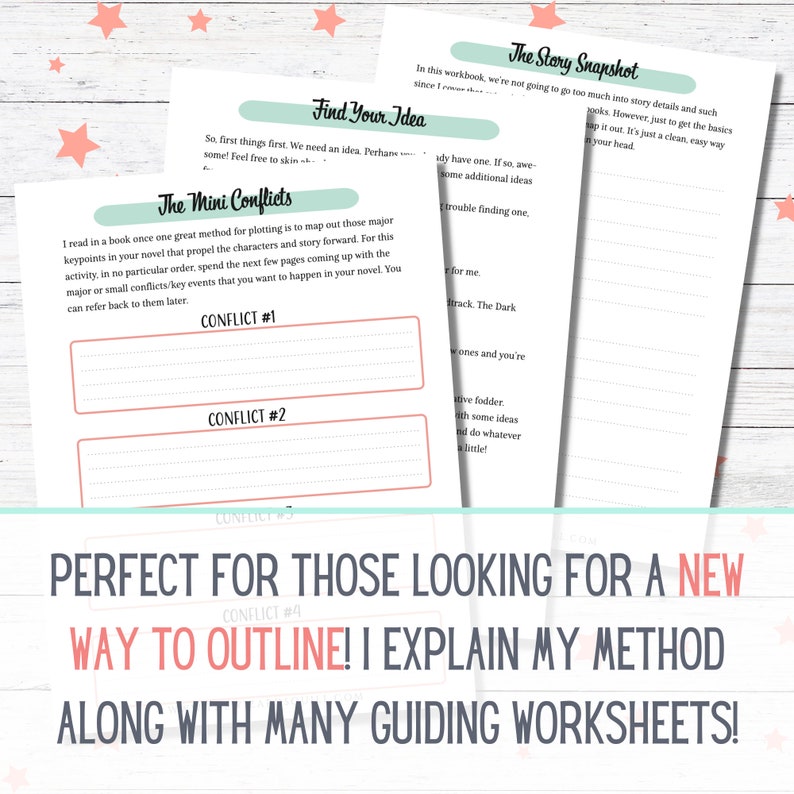 Printable Book Outlining Workbook Outline Your Story - Etsy