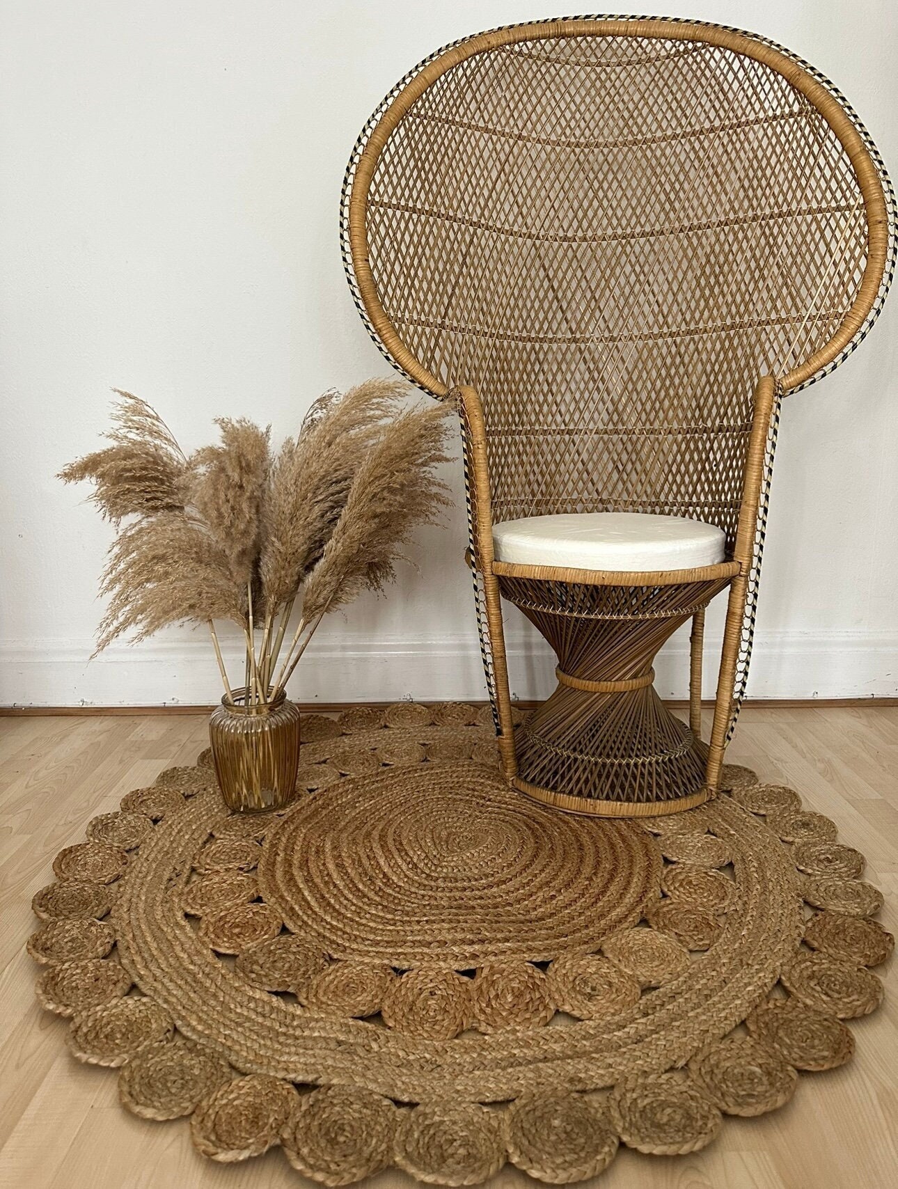 Rattan Peacock Chair Etsy UK
