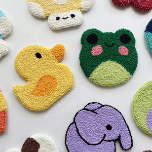 Punch Needle Untersetzer, Handgemachter Becher Teppich, Getränke Untersetzer, Viral Rug Untersetzer