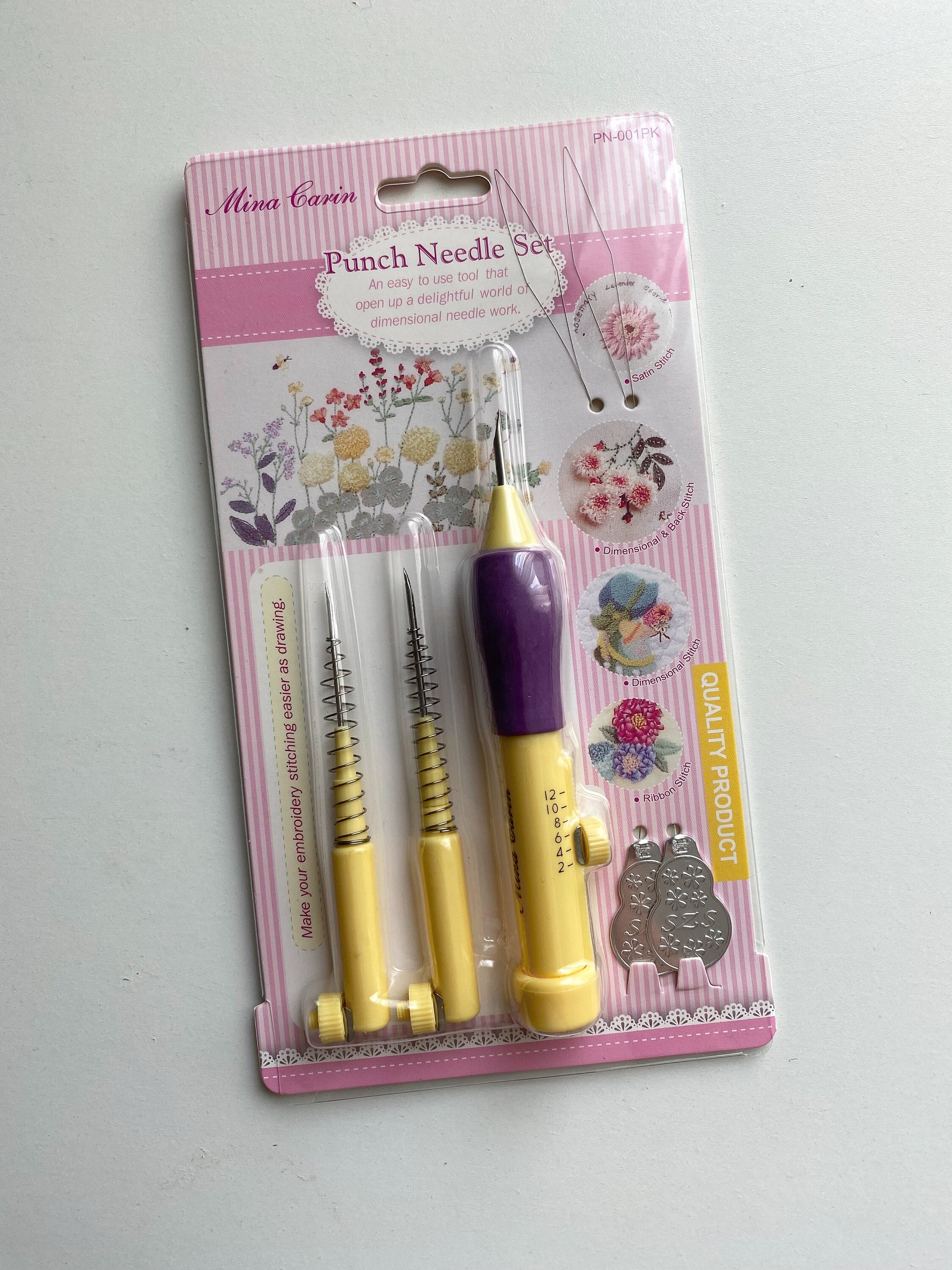 Punch Needle Set, Punch Needle, Embroidery Needle, Punch Needles, Punch  Accessories, Punch Tools , 3 size adjustable Mina Carin ,poking pen