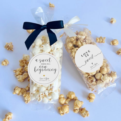 Wedding Popcorn Favors Bridal Shower Favors Party Favors Etsy
