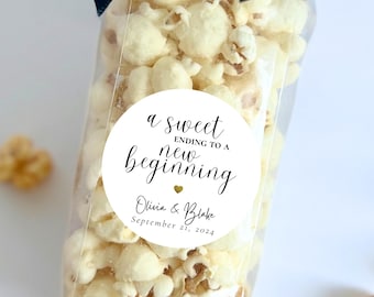 Wedding Popcorn Favors: Custom Bridal Shower Treat Bags