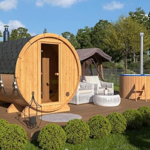 Medium Barrel Sauna DIY Build Plans - 4 People