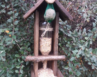 Bottle feeder for garden birds