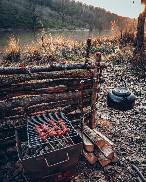 Big Bushcraft Grill With Beewaxed Canvas Carrying Bag Grill is