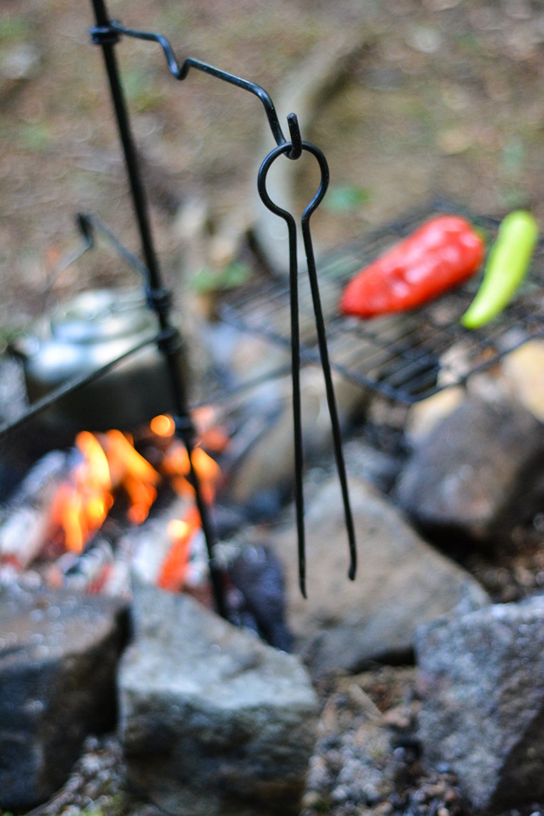 Hand Long Tongs 35 Cm 14'' Grabber, Grill Tool, Campfire Tool