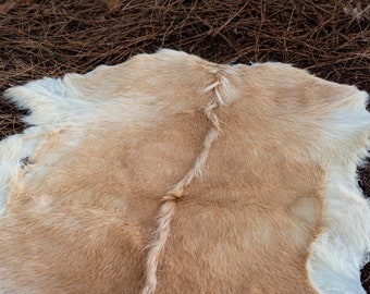 Natural Goat Hide - Useful Groud Mat, Camping and Bushcraft. Goat Fur, Sitting, Outdoors, Prepper, Equipment, Survival.