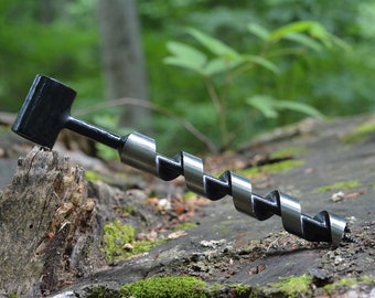 Bushcraft Auger with Canvas Carry Case / Drill Diameter: 18mm, 22mm to 24mm, Bushcraft, Survival, Outdoors, Prepper Wood