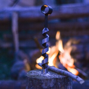 Bushcraft Auger: Scotch Eye Drill with Beewaxed Canvas Case image 4