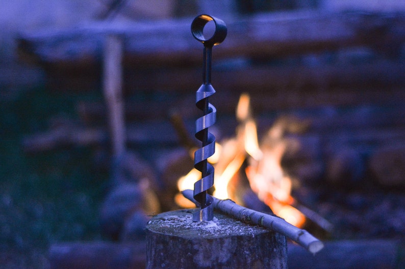 Bushcraft Auger: Scotch Eye Drill with Beewaxed Canvas Case image 4