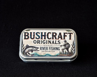 River Fishing Tin Box – The Perfect Companion for Anglers, Bushcraft, Outdoors, Camping, Survival, Edc, Organiser, Tools