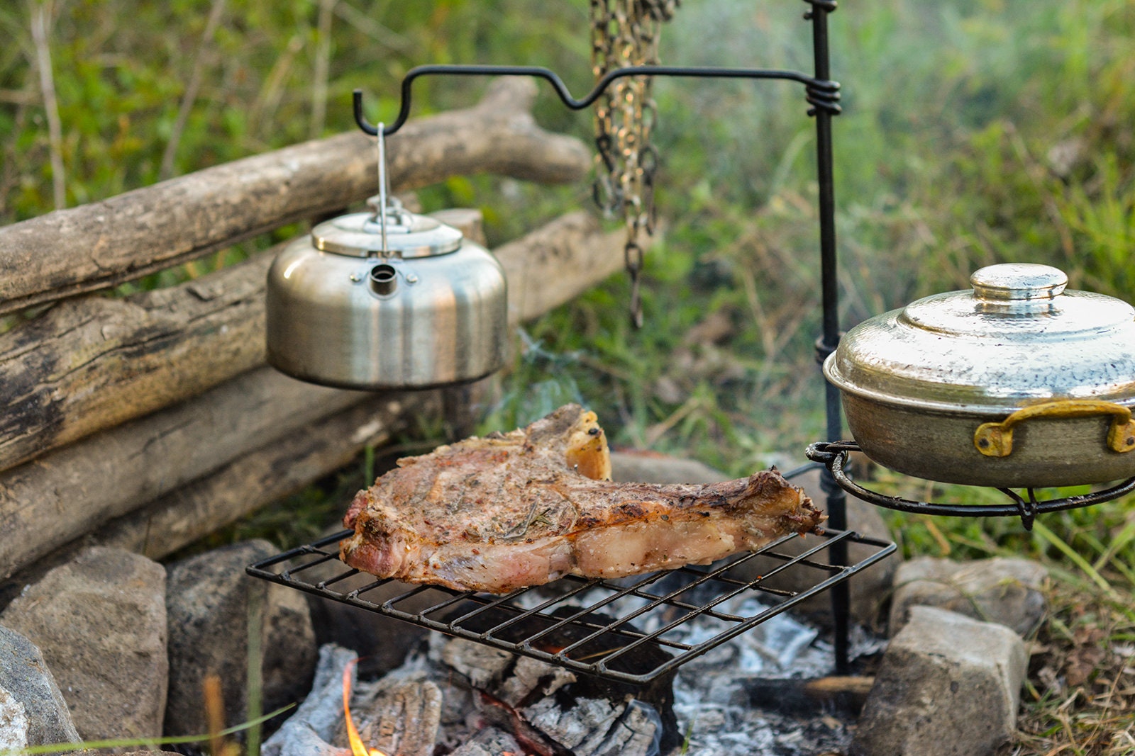 Grill Swing Table Top BBQ Grill Swing Portable Swing Campfire