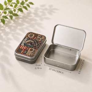 Native American Tin Box – A Unique and Stylish Keepsake , Bushcraft, Camping, Vintage Gift, Tribal, Forest, Forager, Outdoors