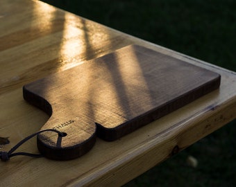One Piece Handmade Solid Cutting Board - Made of Hard Wood - Gift, Kitchen, Board, Mother's Day, Camping Utensils,