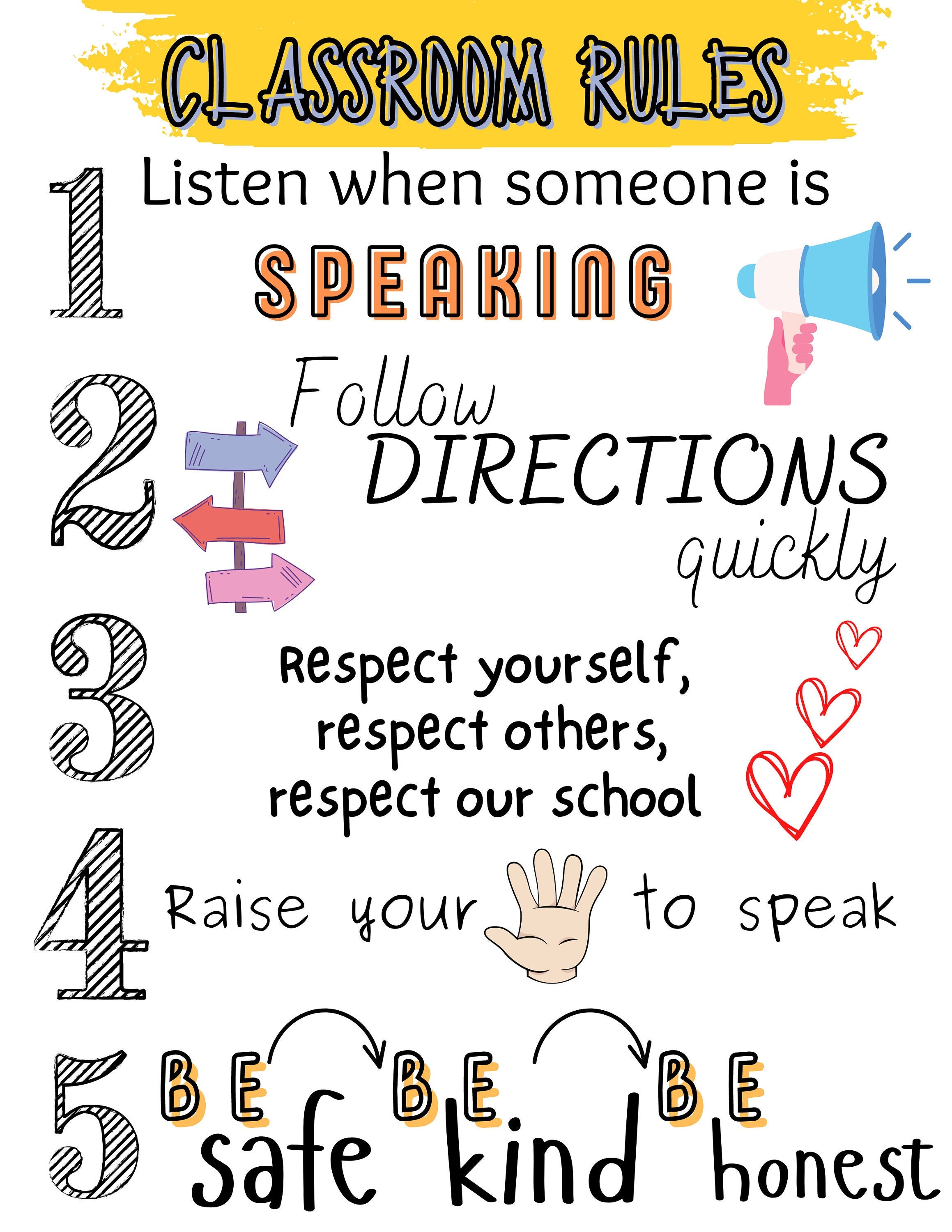 Simple Classroom Rules Elementary Photos