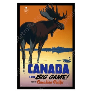 Cartel vintage imprimible década de 1940 Canadá Obra de arte Descarga instantánea Canadian Pacific