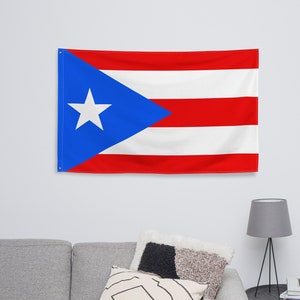 Puerto Rico Country Flag, Puerto Rico National Nation Country Banner Flag,  Latin Latino Flag, Puerto Rican Flag High Quality Materials