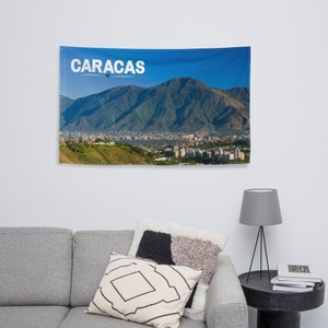 Caracas Panoramica, Venezuela, I love Venezuela, El Avila, Caracas Lover Bandera, Fotografia Caracas Venezuela Flag