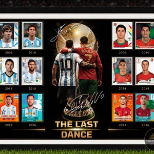 Messi & Ronaldo Last Dance Editable Canva Template | Soccer Poster Printable | CR7 Poster Template | 6 World Cups Timeline | Editable Canva