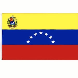 Venezuelan flag with 7 stars, gift for Venezuelans, Bandera de Venezuela  7 estrellas, Venezuela Polyester Flag 3x5 Feet Indoor Outdoor Flag