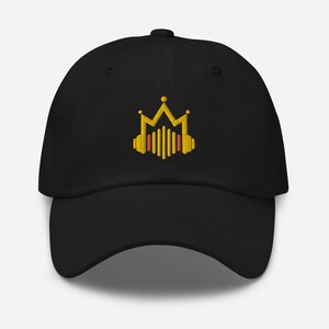 Musik-König bestickter verstellbarer Dad-Hut, Musikliebhaber, unstrukturierte 6-Panel-, Low-Profile-, Baseballmütze in mehreren Farben