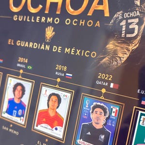 Memo Ochoa World Cup Poster Template Deluxe XL | Memo Ochoa Editable Canva| 6 World Cups Legend | Mexico Soccer Art| Ochoa Futbol mexicano image 8
