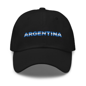 Argentina Flag Embroidered,  Dad Hat Futbol Represent Baseball Hat, Embroidered Unisex Hat, Adjustable Baseball Cap Gift Multiple Colors