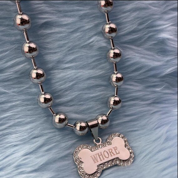 Dog Bone Whore Choker Necklace 