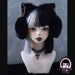 Black Cat ear Winter Earmuffs Fluffy goth lolita Earmuffs ears Cat Headband Fuzzy Earmuffs e-girl Earmuffs punk Headband Faux Fur aesthetic 