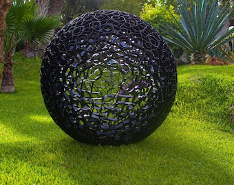 Garden Sculptures/Metal sculpture/Handcrafted/Handmade sculpture/Yard sculptures/Outdoor sculpture/exterior sculpture/steel sphere /sphere